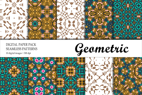 Background Digital Paper Brown Gold Blue