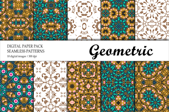 Background Digital Paper Gold Blue Brown
