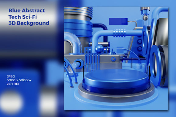 Blue Abstract Tech Sci-fi Background
