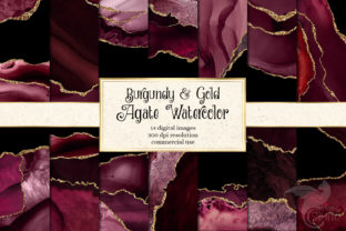 Burgundy and Gold Agate Digital Paper: A Fusion of Elegance and Creativity