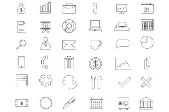 Business Icon Set Outline: A Versatile Tool for Modern Designers
