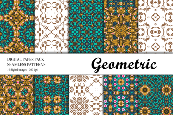 Digital Paper Geometric Gold Brown Black: A Strategic Design Asset for Creative and Professional Projects
