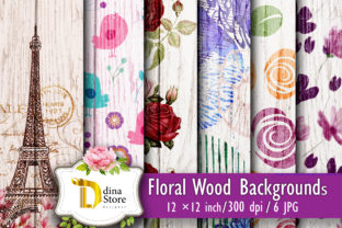 Floral Wood Backgrounds