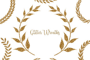 Glitter Wreaths Clipart, Glitter Frame