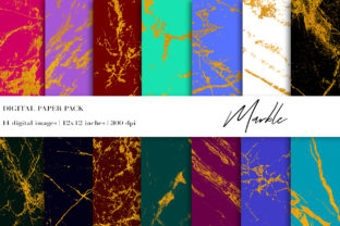 Marble Digital Papers, Gold Marble: A Versatile Design Resource
