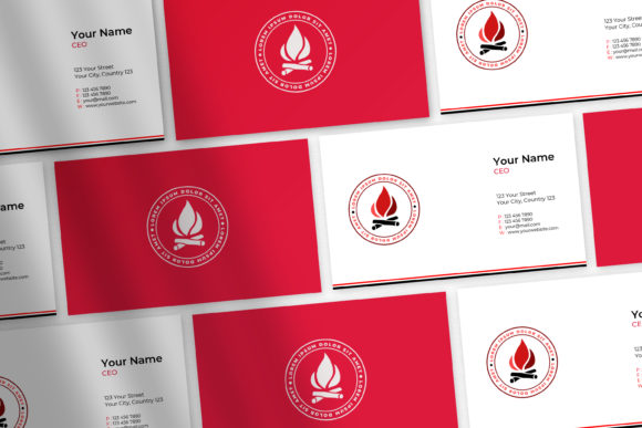Perspective Business Card Mockup
