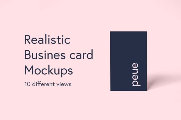 Peue Realistic Business Card Mockup: Elevate Your Design Presentation