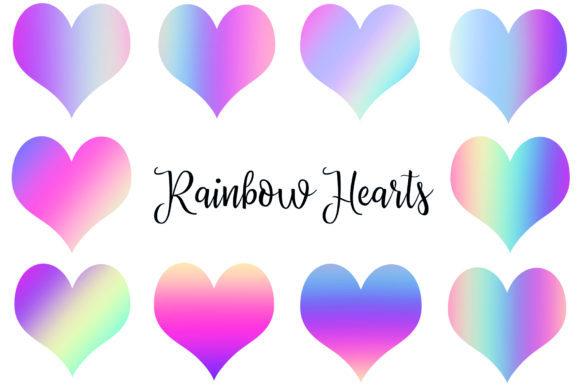 Rainbow Heart Clipart: A Versatile Design Resource for Creative Projects