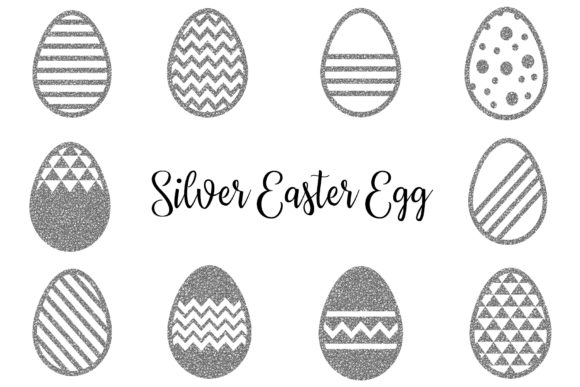 Silver Easter Egg Clipart, Easter Clipar