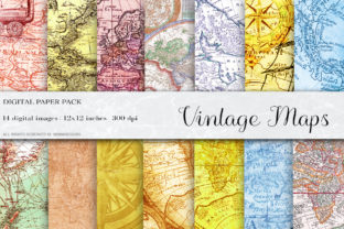 Vintage Maps Digital Papers: A Timeless Resource for Creative Projects