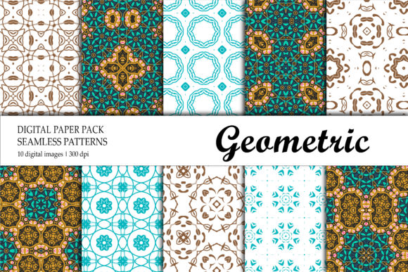 Wallpaper Geometric Red Gold Blue
